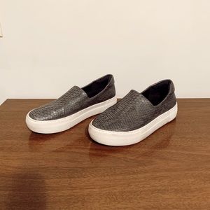 J. Slides in Gray Snakeskin